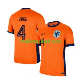 Maillot de Foot Pays-Bas Virgil van Dijk 4 Domicile UEFA EURO 2024